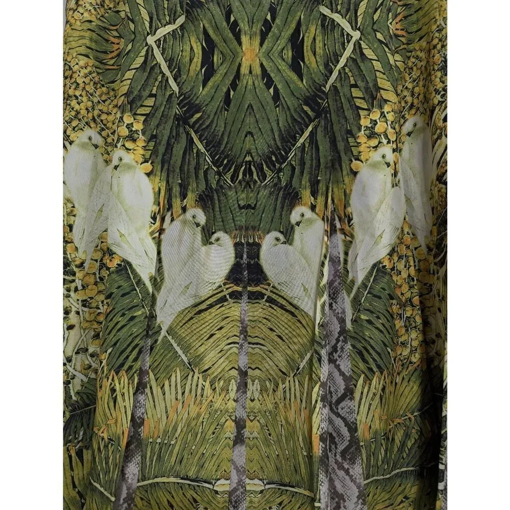 Ted Baker tropical dove pleated skirt size 2